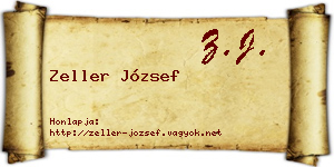 Zeller József névjegykártya